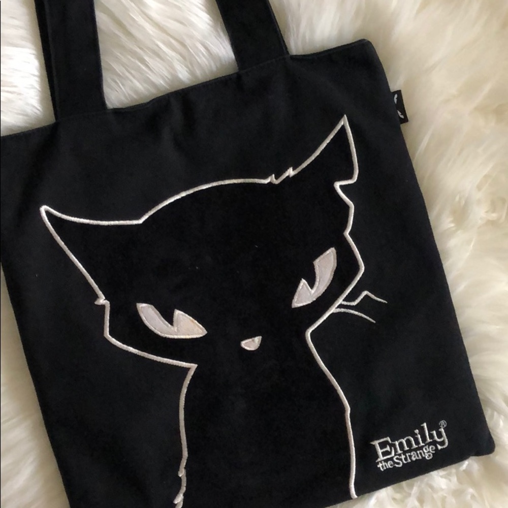 Emily the Strange Cat Tote Bag